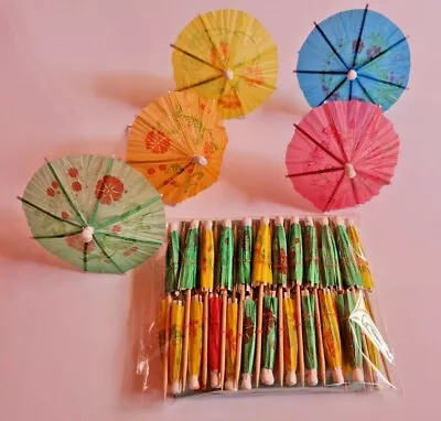 £2.49 • Buy 24 Umbrella Cocktail Sticks Drink Parasols Umbrellas