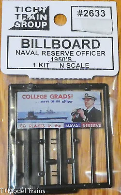 Tichy Train Group #2633 (N Scale) Billboard Naval Reserve Officer 1950's(1:160th • $5.10