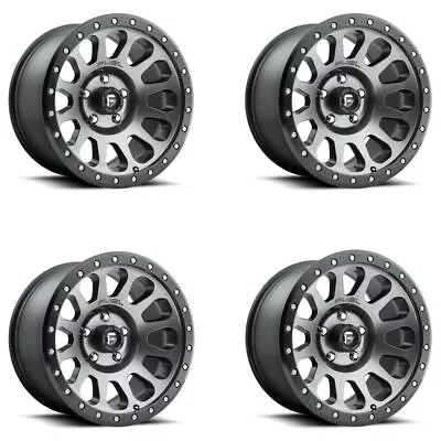 Set 4 Fuel  D601 Vector 18x9 6x135 Gun Metal Black Bead Ring Wheels 18  1mm • $1504