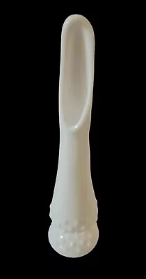 Vintage Fenton Hobnail Milk Glass Swung  Footed Bud Vase 9  X 2.5  • $23.99