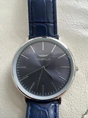 Gianello Italian Design Mens Watch Analogue 40mm With Blue Dial • £150