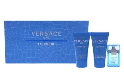 VERSACE Eau Fraiche 0.17 Oz EDT Mini 25 Ml After Shave & Shower Gel SET • $19.99