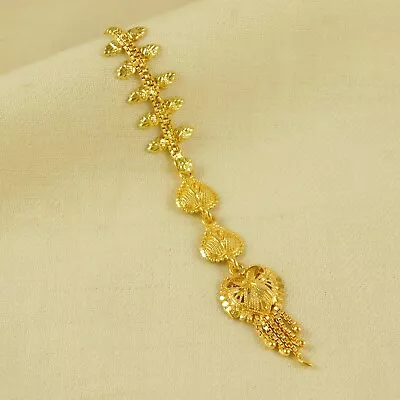 Women Gold Palted Maang Tikka Matha Patti Forehead Traditional Fashion Jewellery • $12.10