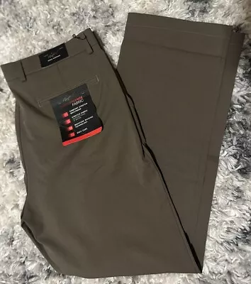 Greg Norman Stretch Performance Golf-Dress Pants Brown 34x30 Easy Care • $29.90