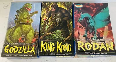 Aurora King Kong Godzilla Rodman Model Boxes W/ Instructions For Rodman & KK • $45