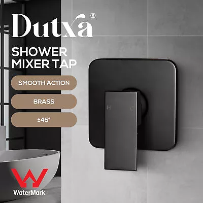 Dutxa Bathroom Shower Mixer Tap Brass Square Bath Tap Faucet Wall Mounted Black • $46.99