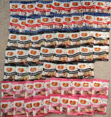 £125 • Buy 63 X 70g Packet Original Jelly Belly Jellybeans DONUT/COCKTAIL/AMERICAN BULK BUY