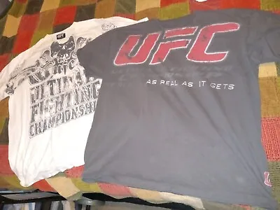 2 Vintage / Retro UFC T Shirts.  Read Description.  Size Large Or XL Mens • $50