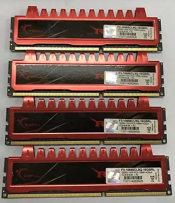 G.SIKILL PIRJAWS 16GB Kit 4x 4GB DDR3 1333MHZ F3-10666CL9Q-16GBRL GAMING RAM • $32.45