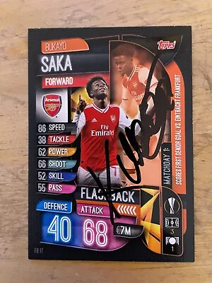 MATCH ATTAX Bukayo Saka ARSENAL SIGNED • £0.99