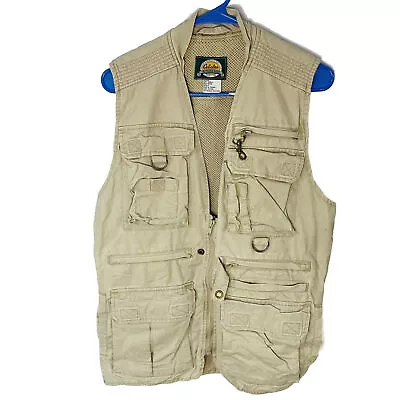 Cabelas Outdoor Gear Beige Hunting Fishing Vest RN56835 Vented Men’s Size Small • $12.99