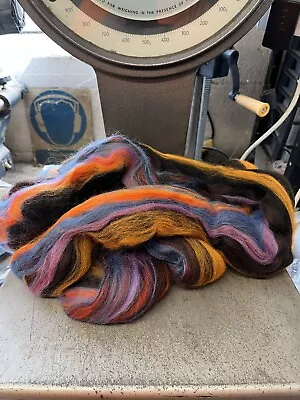 Multi Coloured Wool Blend Roving 100g For Craft/Spinning And Felting • £2