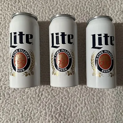 Lot Of 3 Miller Lite Retro Aluminum Bottle Can Beer Tumbler • $14.95