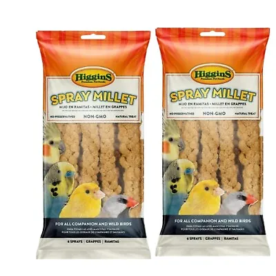 Spray Millet Natural For All Companion & Wild Birds NO PRESERVATIVES (2 Pack) • $19.78