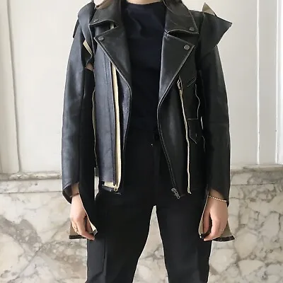 Maison Margiela H&m Leather Jacket Women 34 • $300