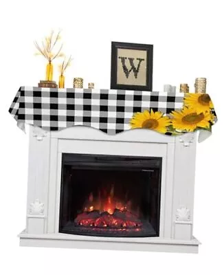 Mantle Scarf Yellow Floral Vintage Farm Style Fireplace 70 X 17 Inch Sunflower • $31.71