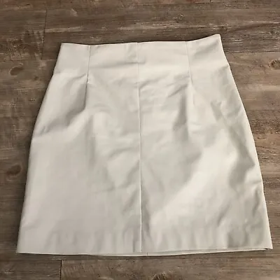 H&M Women's Bone Faux Leather Skirt Size 10 Zipper • $16.95