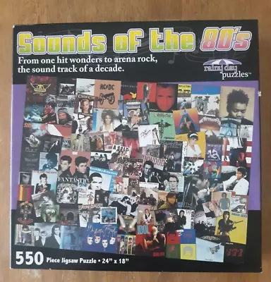 Sounds Of The 80's 550 Piece Puzzle By Rainy Day Puzzles Rock & Roll / Pop Music • $19.95