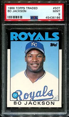 1986 Topps Traded #50t Bo Jackson Rc Royals Psa 9 • $43.85