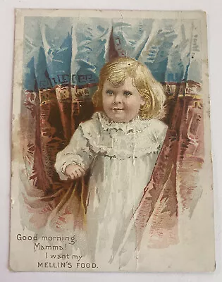 Antique Victorian Trade Card Mellin's Food  For Infants Boston Mass. 1892 • $5.95