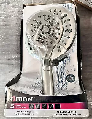 Delta In2ition 5-Spray Patterns Wall Mount Dual Shower Heads Brushed Nickel NEW • $59.99