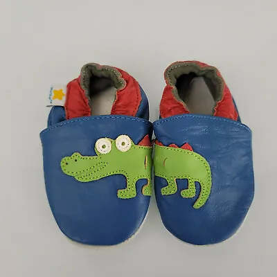 $16.99 • Buy Bobux Ministar Leather Soft Sole Slip On Crib Shoes Infant Baby Alligator 0-3-6