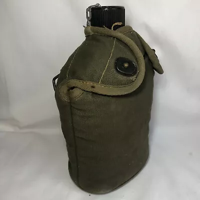 1955 US ARMY AGMCO SIGNED Canteen W/ Cover 1950s Cold War Eras • $38.99