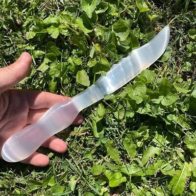 Large Selenite Dagger- Crystal White Knife - Natural Metaphysical Energy - P7 • $20