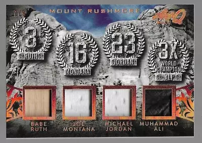 2017 Leaf Q Mount Rushmore - Michael Jordan Babe Ruth Ali & Joe Montana #7/9 • $159.99