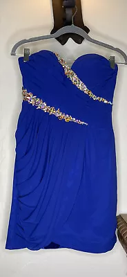 NWT Me Prom By Moonlight Blue Dress Chic Little Devil Size 4 • $89.99