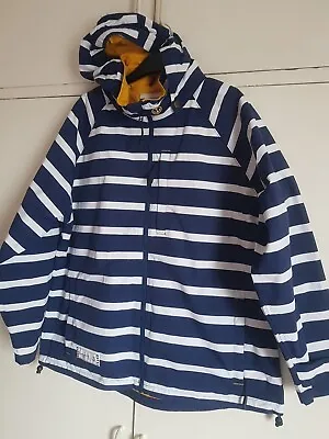 Lazy Jacks Ladies Hooded Striped Coat. Large • £6.99