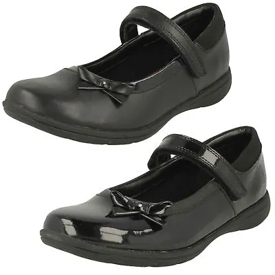 SALE Girls Venture Star Hook & Loop Fastening School Shoes By Clarks £19.99 • £19.99