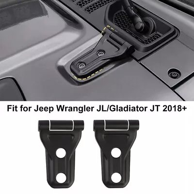 1Pair Engine Hood Hinge Cover Trim For Jeep Wrangler JL JT 2018+ Matte Black • $18.99