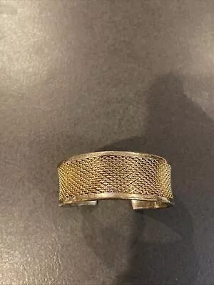 Vintage Sterling Silver Weave Cuff Bracelet • $58