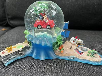 MICKEY MOUSE DISNEY SNOWGLOBE GOOD OLD SUMMER TIME MUSIC BOX Has Light Damage • $40