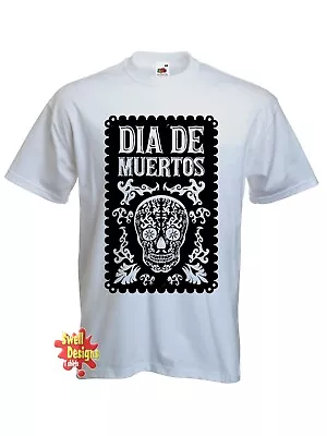 Mexican Day Of The Dead T Shirt Skull T Shirt All Sizes • £14.99