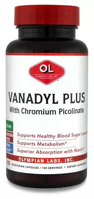 Olympian Labs Vanadyl Plus W/Chromium 10mg 100 Capsule • $27.28