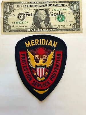 Meridian Michigan Police Patch Un-sewn Great Condition   • $31.75