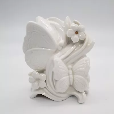 Vintage Japan  I W Rice IRICE Ceramic Night Light Lamp Butterflies Flowers • $44.99