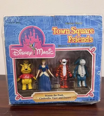 Disney World Magic Town Square Friends Figures Pooh Tigger Cinderella Eeyore Set • $15