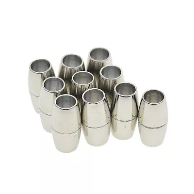 £7.50 • Buy 10x Kumihimo Bracelet Barrel Magnetic Clasp Jewelry Making Accessories 5mm
