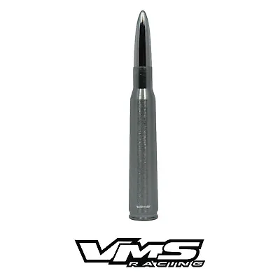 Vms Racing Universal 50 Caliber Bullet Screw In Antenna 5.5  Gunmetal Chrome • $26.95