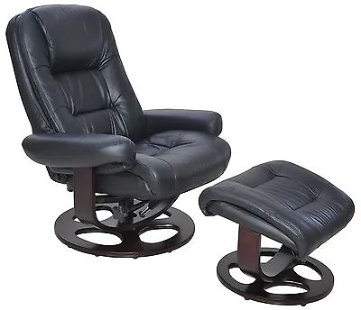 Barcalounger Jacque II Pedestal Recliner Leather Chair With Ottoman 15-8021 • $1095
