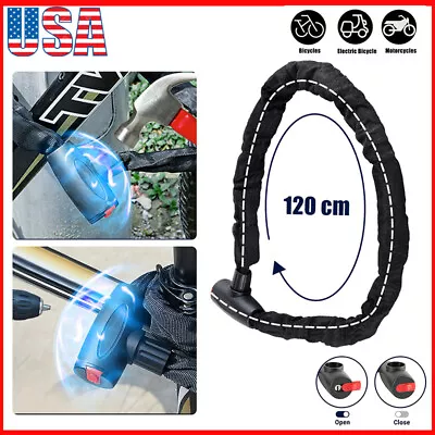 Motorcycle Bike Bicycle Chain Lock W/Keys Heavy Duty Anti-theft Padlock Security • $13.96