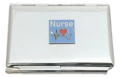Nurse Metal Notepad Memo Card Holder & Pen FREE ENGRAVING 558 • £24.99