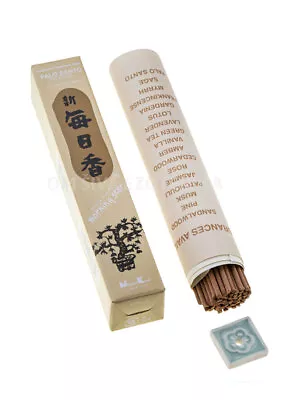 Japanese Nippon Kodo Morning Star PALO SANTO Incense 50 Sticks W/ Incense Holder • $7.95