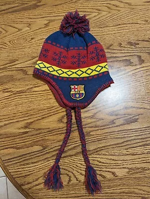 FC Barcelona Official Beanie Cap Used • $10