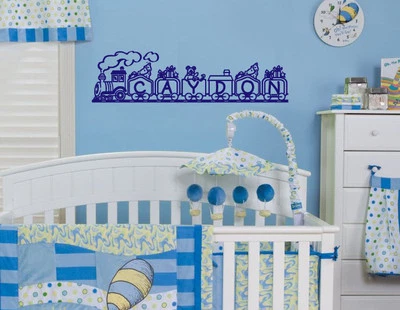£4 • Buy Personalised Name Train Wall Art Boys Room Childrens Kids Sticker Vinyl