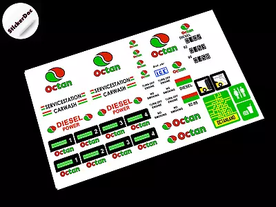 CUSTOM STICKERS For Octan Gas Station 6375 6397 7993 TOYS  MODEL BUILDS Etc • $11.20