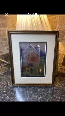 Vintage Small Framed Horse Foil Art  • $16.74